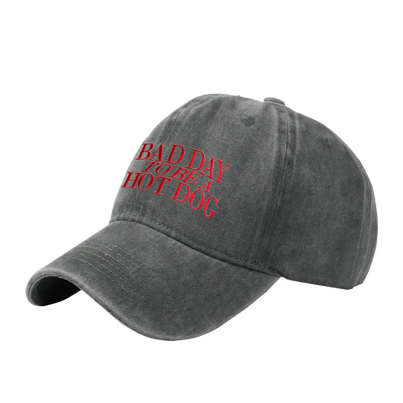 Baseballkappe mit Aufschrift „Bad Day To Be a Hot Dog“, verstellbar