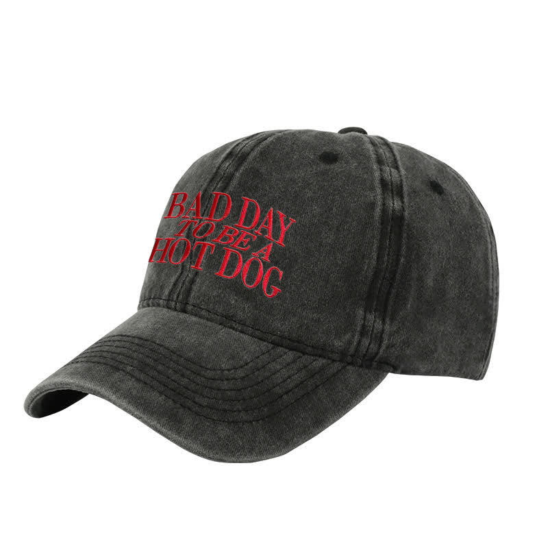 Baseballkappe mit Aufschrift „Bad Day To Be a Hot Dog“, verstellbar