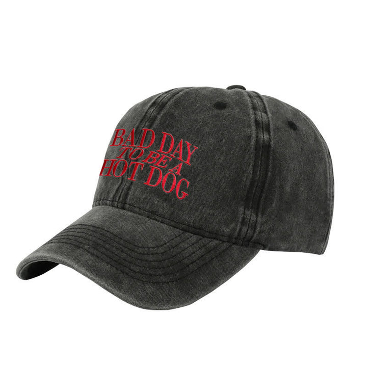 Baseballkappe mit Aufschrift „Bad Day To Be a Hot Dog“, verstellbar