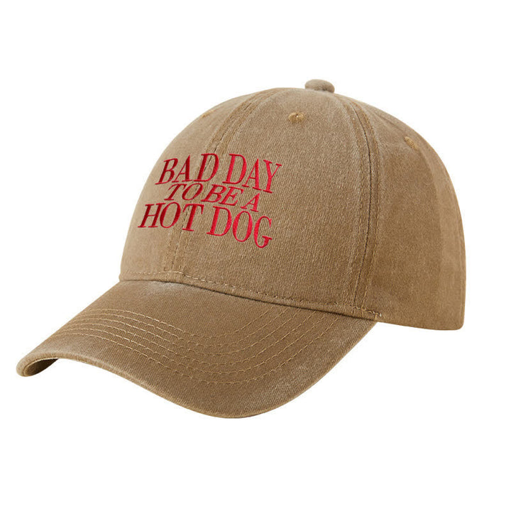 Baseballkappe mit Aufschrift „Bad Day To Be a Hot Dog“, verstellbar