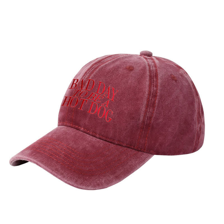 Baseballkappe mit Aufschrift „Bad Day To Be a Hot Dog“, verstellbar