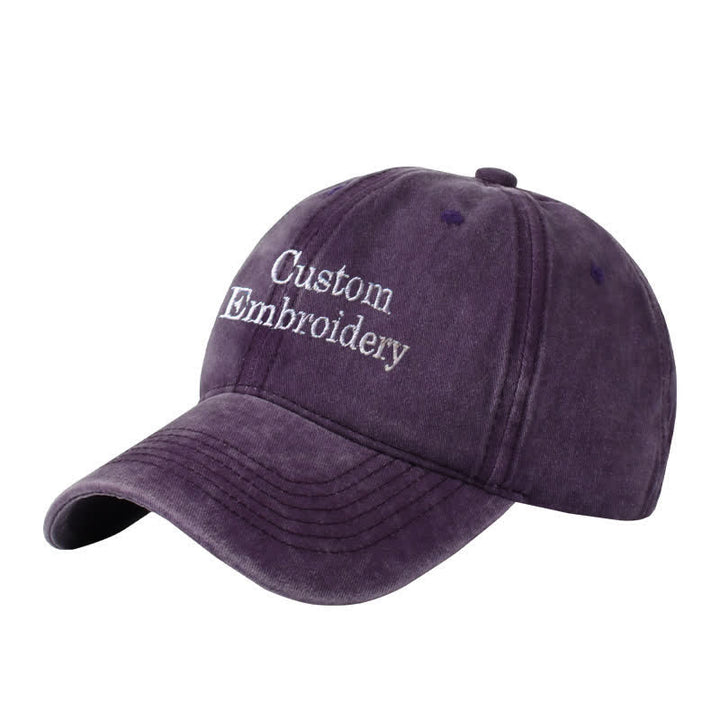 Benutzerdefinierter Text, personalisierte bestickte verstellbare Baseballkappe