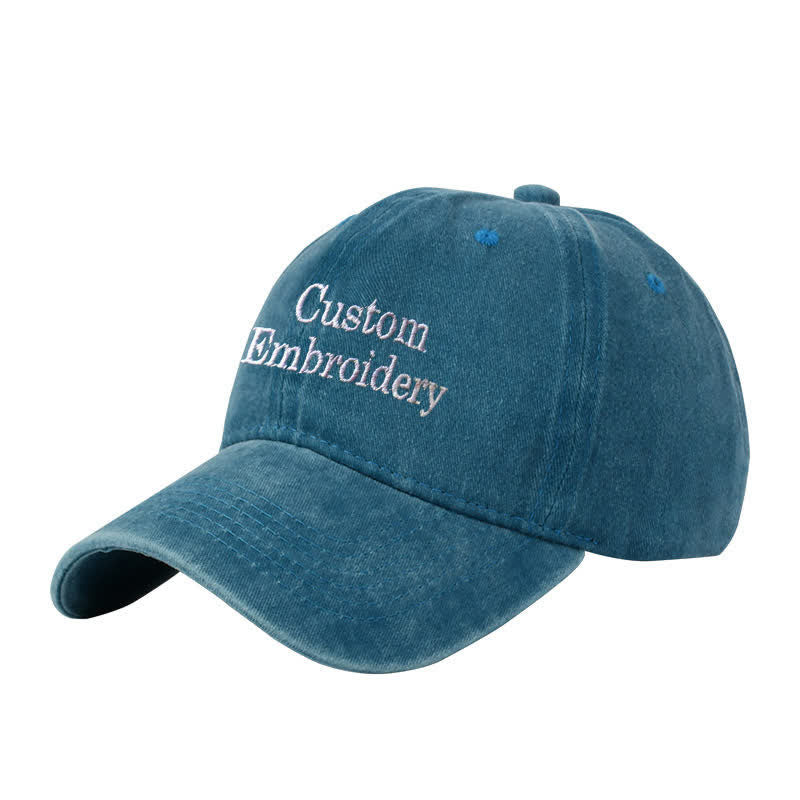 Benutzerdefinierter Text, personalisierte bestickte verstellbare Baseballkappe