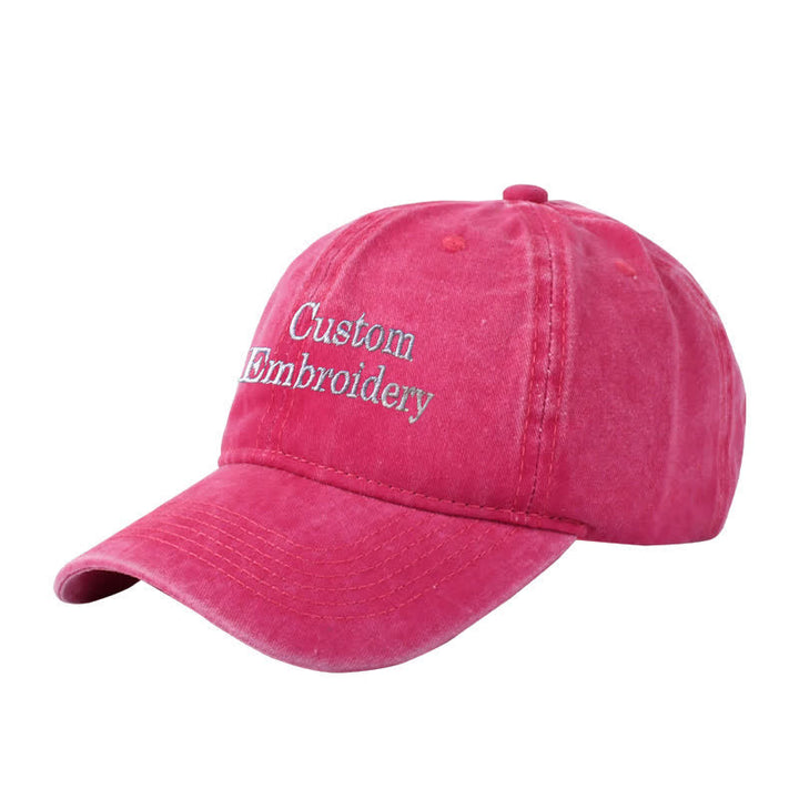 Benutzerdefinierter Text, personalisierte bestickte verstellbare Baseballkappe