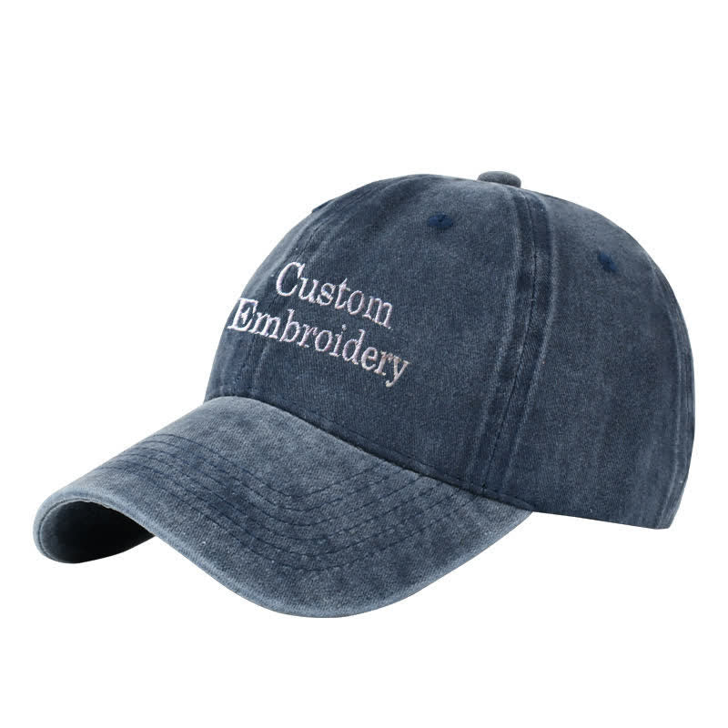 Benutzerdefinierter Text, personalisierte bestickte verstellbare Baseballkappe