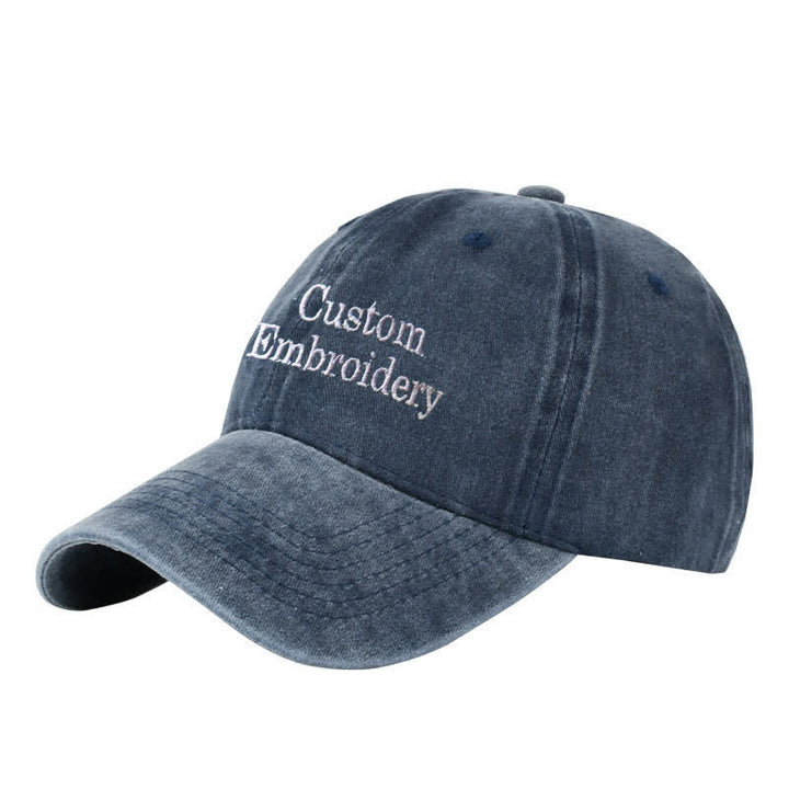 Benutzerdefinierter Text, personalisierte bestickte verstellbare Baseballkappe
