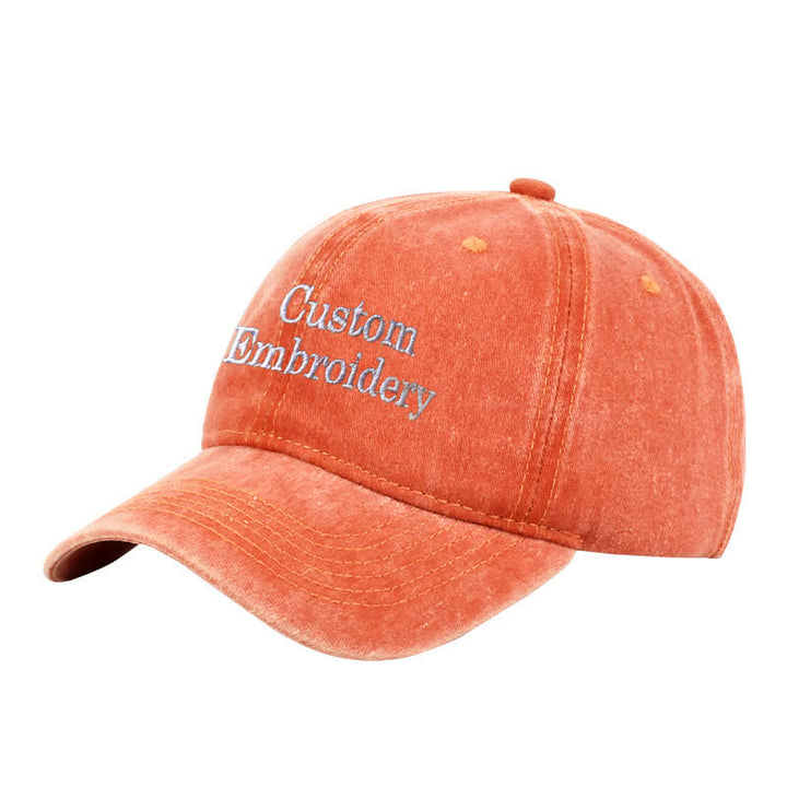 Benutzerdefinierter Text, personalisierte bestickte verstellbare Baseballkappe - Orange - Einstellbar (ca. 21 5/8"-23 1/4") - image 5