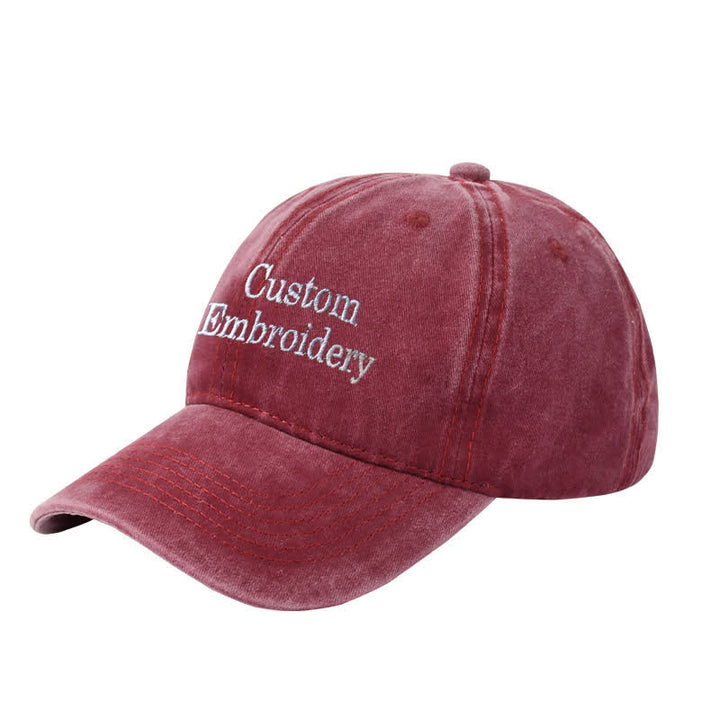 Benutzerdefinierter Text, personalisierte bestickte verstellbare Baseballkappe