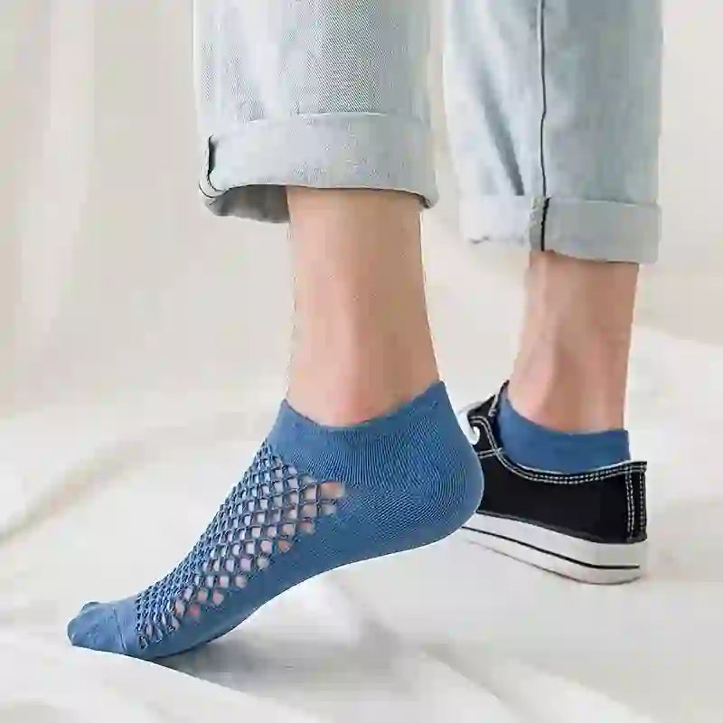 Atmungsaktive, dünne, einfarbige kurze Socken aus Netzstoff für den Sommer