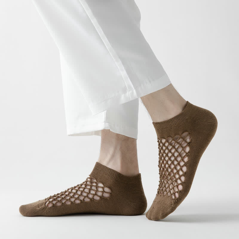 Atmungsaktive, dünne, einfarbige kurze Socken aus Netzstoff für den Sommer