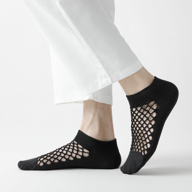 Atmungsaktive, dünne, einfarbige kurze Socken aus Netzstoff für den Sommer