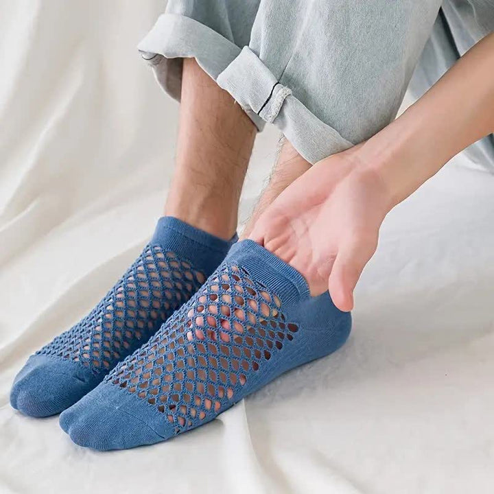 Atmungsaktive, dünne, einfarbige kurze Socken aus Netzstoff für den Sommer