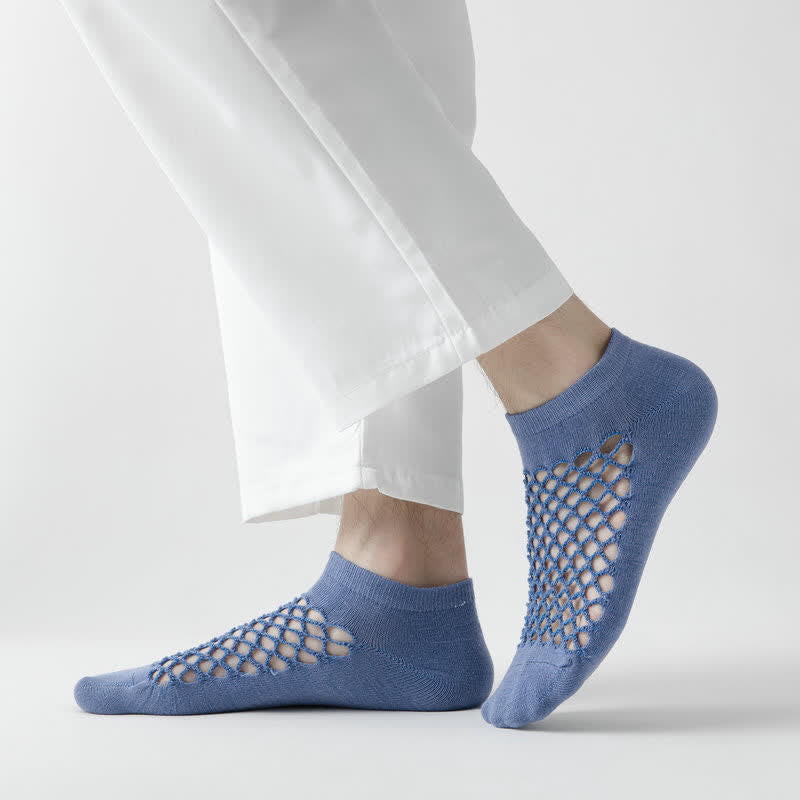 Atmungsaktive, dünne, einfarbige kurze Socken aus Netzstoff für den Sommer