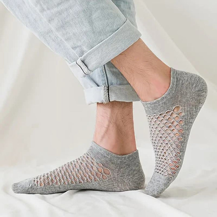 Atmungsaktive, dünne, einfarbige kurze Socken aus Netzstoff für den Sommer