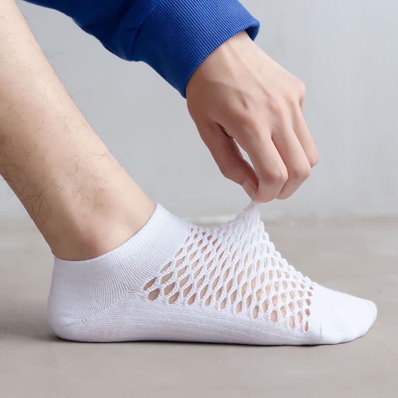 Atmungsaktive, dünne, einfarbige kurze Socken aus Netzstoff für den Sommer