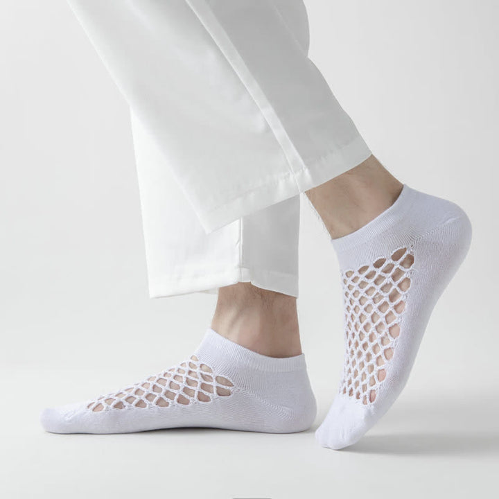 Atmungsaktive, dünne, einfarbige kurze Socken aus Netzstoff für den Sommer