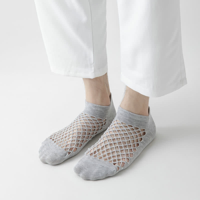 Atmungsaktive, dünne, einfarbige kurze Socken aus Netzstoff für den Sommer