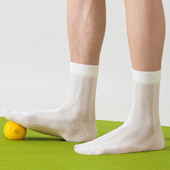 Ultradünne Sommersocken aus Maulbeerseide für Herren