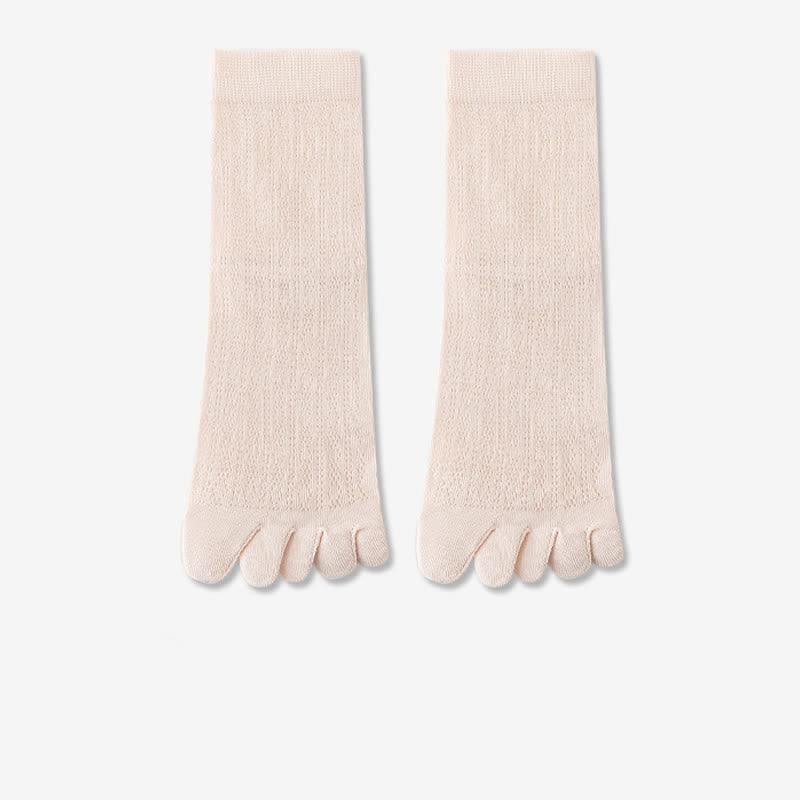 Dünne Fünf-Finger-Sommersocken aus Netzstoff für Damen