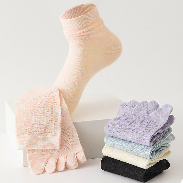 Dünne Fünf-Finger-Sommersocken aus Netzstoff für Damen