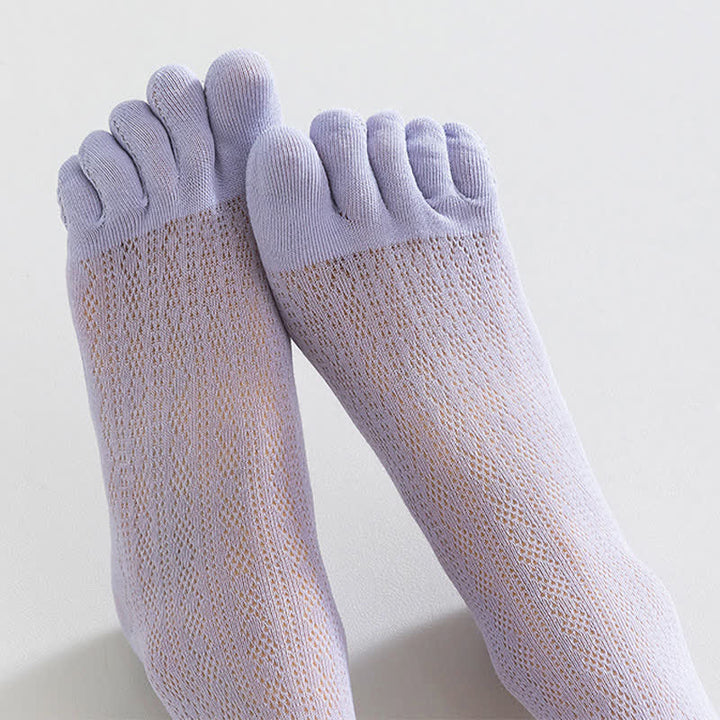 Dünne Fünf-Finger-Sommersocken aus Netzstoff für Damen