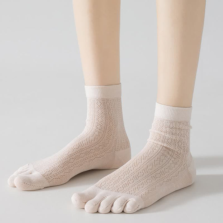 Dünne Fünf-Finger-Sommersocken aus Netzstoff für Damen