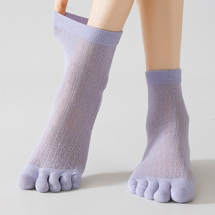 Dünne Fünf-Finger-Sommersocken aus Netzstoff für Damen