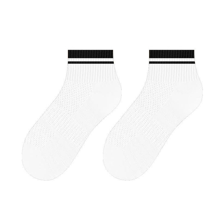 Dünne, kurze Sommersocken für Herren im Mesh-Ripp-Design