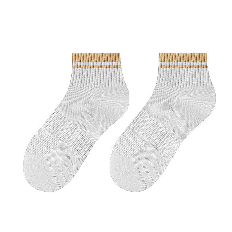 Dünne, kurze Sommersocken für Herren im Mesh-Ripp-Design