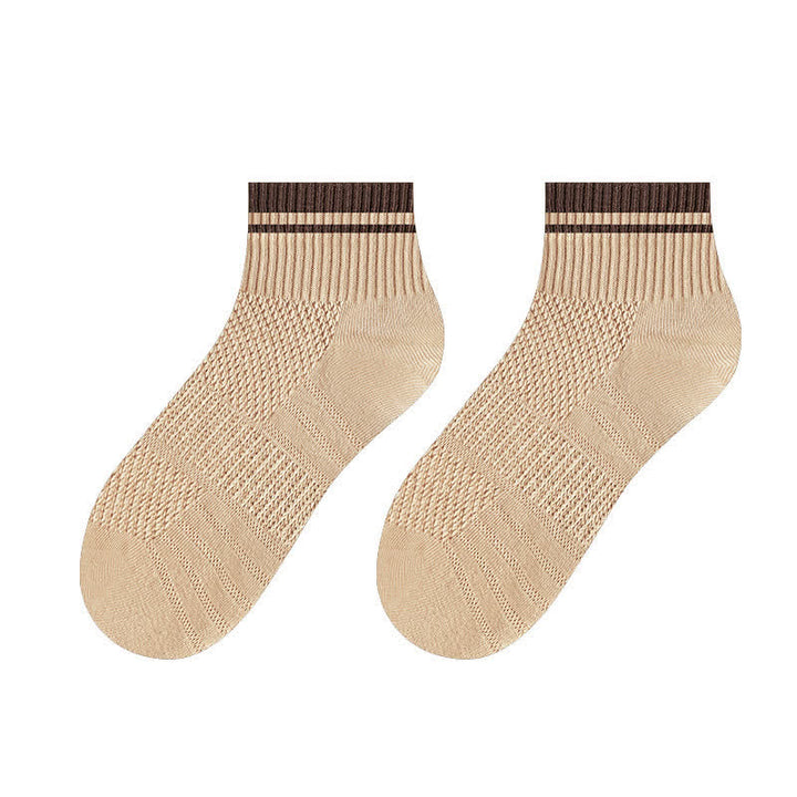 Dünne, kurze Sommersocken für Herren im Mesh-Ripp-Design