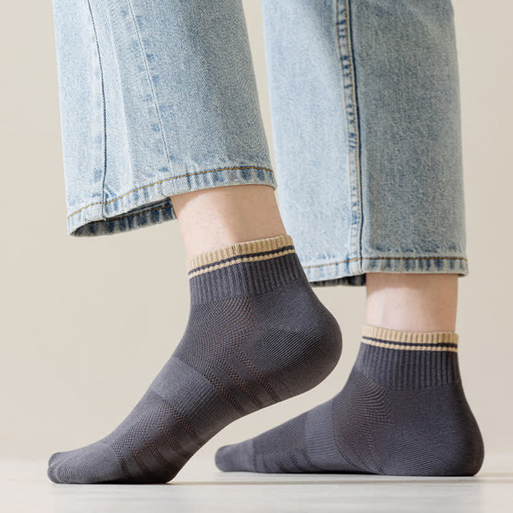 Dünne, kurze Sommersocken für Herren im Mesh-Ripp-Design