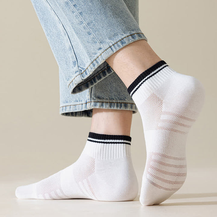 Dünne, kurze Sommersocken für Herren im Mesh-Ripp-Design