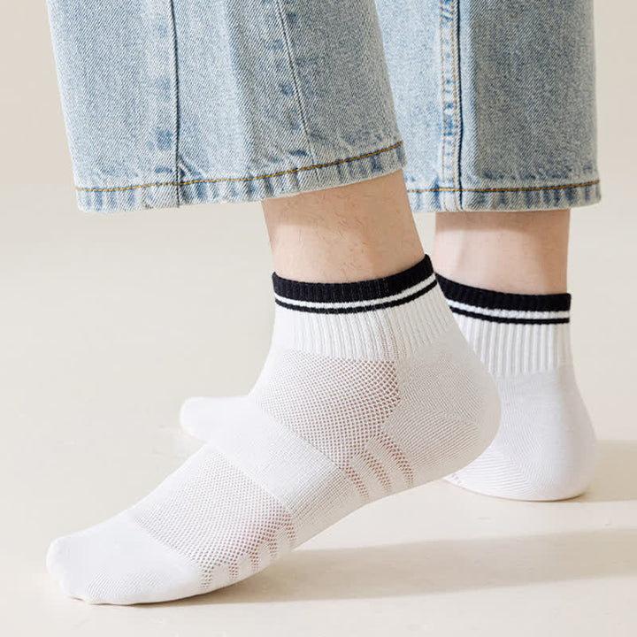 Dünne, kurze Sommersocken für Herren im Mesh-Ripp-Design