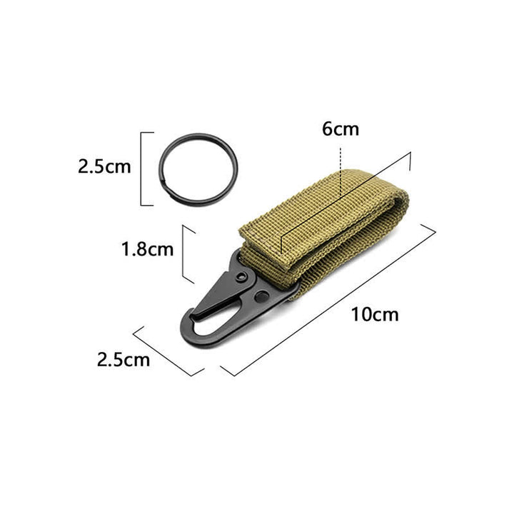 Klettverschluss-Gurtband, taktische Gürtelschlaufe, Nylon-Schlüsselanhänger