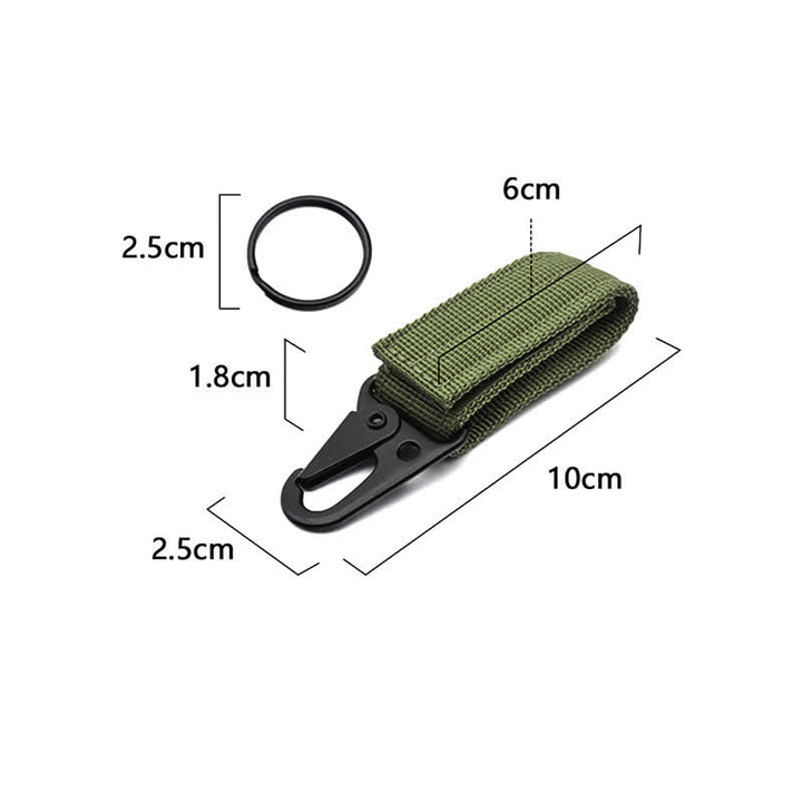 Klettverschluss-Gurtband, taktische Gürtelschlaufe, Nylon-Schlüsselanhänger
