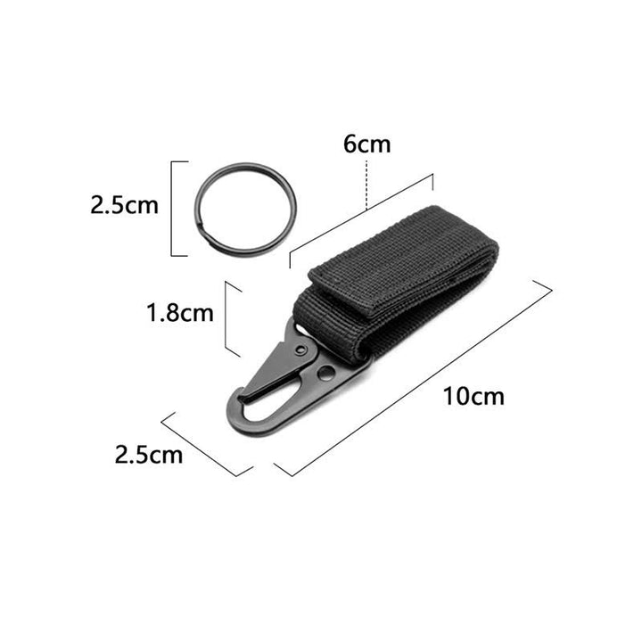 Klettverschluss-Gurtband, taktische Gürtelschlaufe, Nylon-Schlüsselanhänger
