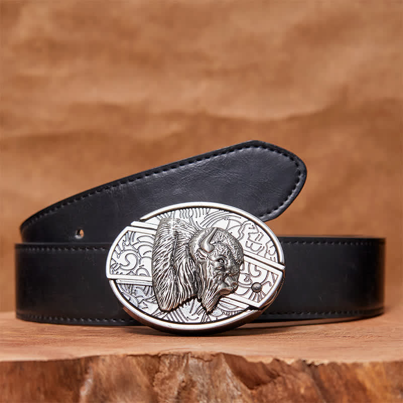DIY Bison Verstecktes Klappmesser Ledergürtel für Herren
