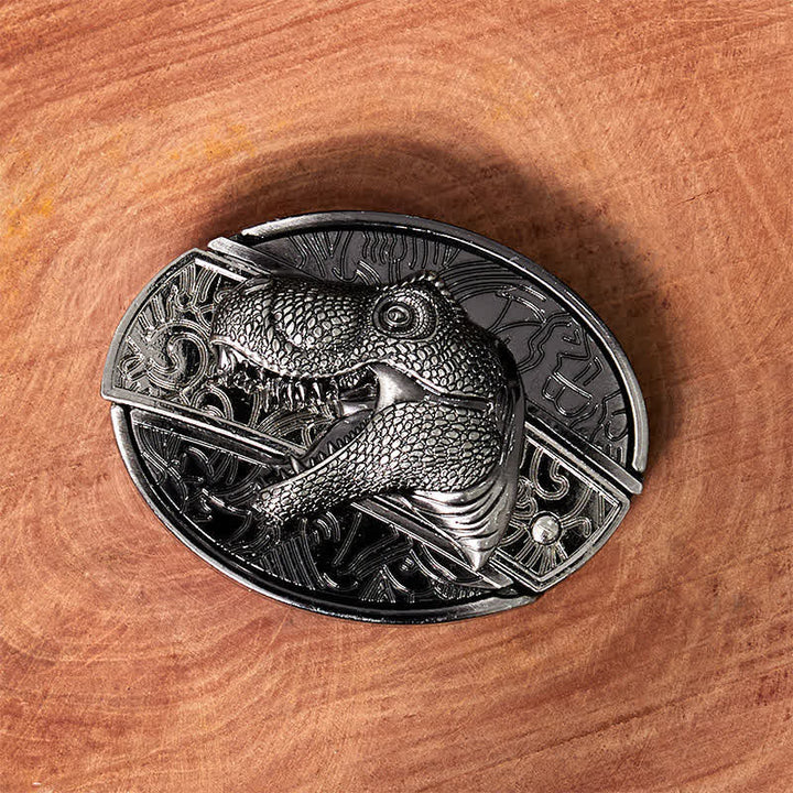 DIY Ledergürtel für Herren mit verstecktem Dinosaurier-Klappmesser
