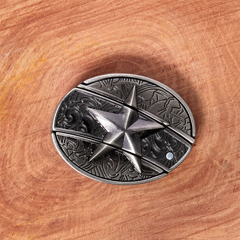 DIY-Ledergürtel für Herren mit verstecktem Pentagramm-Klappmesser