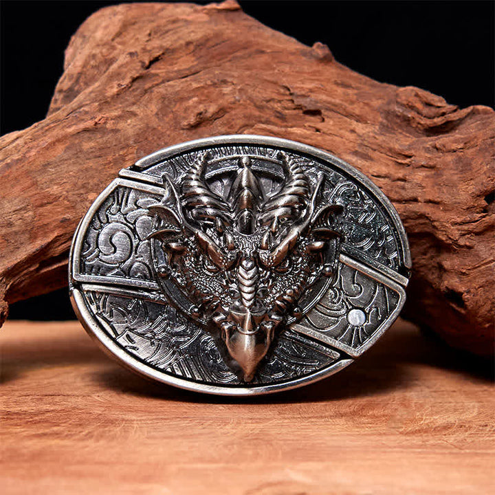 DIY Sharp Dragon Hidden Klappmesser Ledergürtel für Herren - Scharfer Drache - Ohne Gürtel - Nicht im Lieferumfang enthalten: Gürtel - image 0