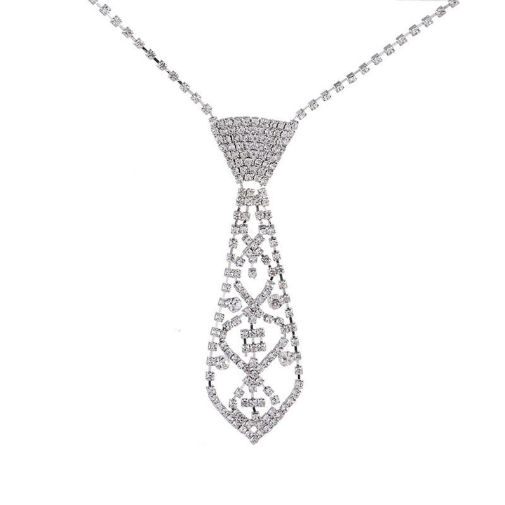 Kristall Strass Party Schmuck Kreative Krawatte Halskette