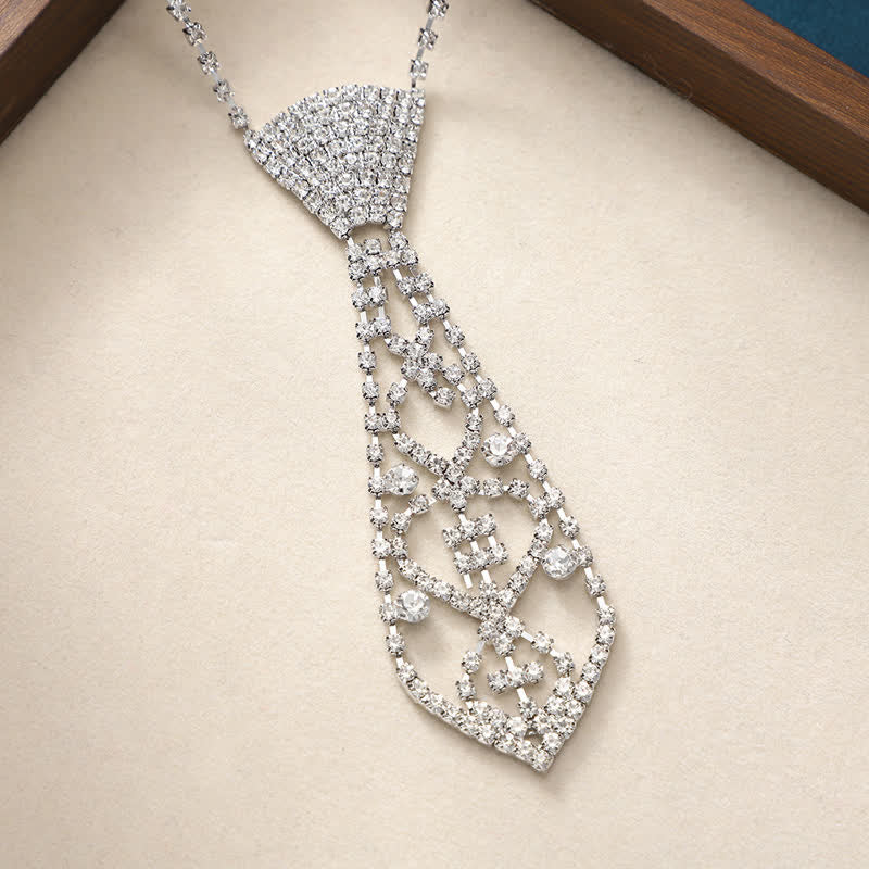 Kristall Strass Party Schmuck Kreative Krawatte Halskette
