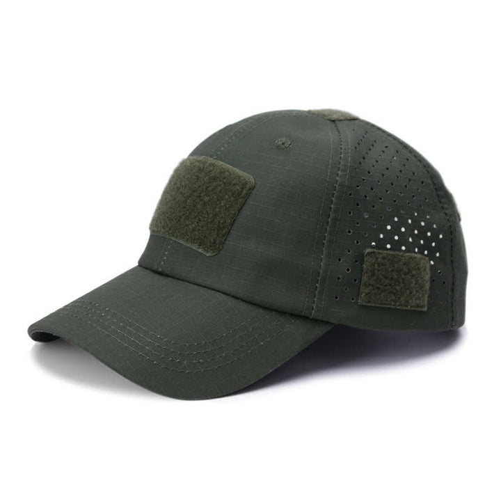 Atmungsaktive Baseballkappe mit Klettverschluss und Brillenloch in Camouflage