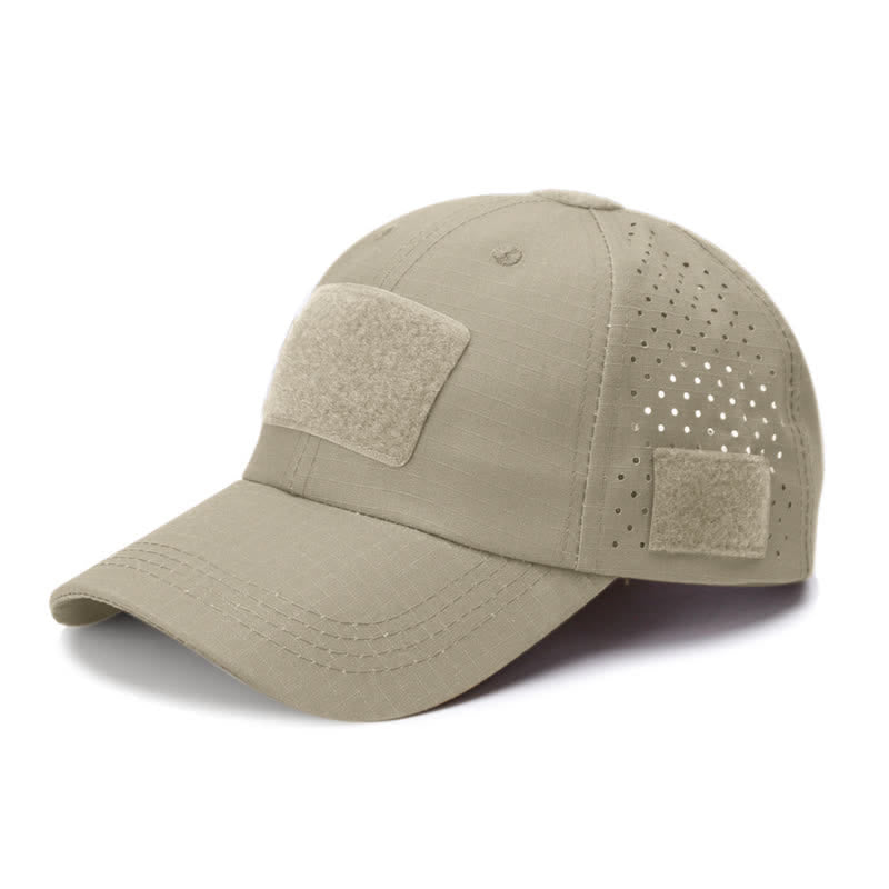 Atmungsaktive Baseballkappe mit Klettverschluss und Brillenloch in Camouflage