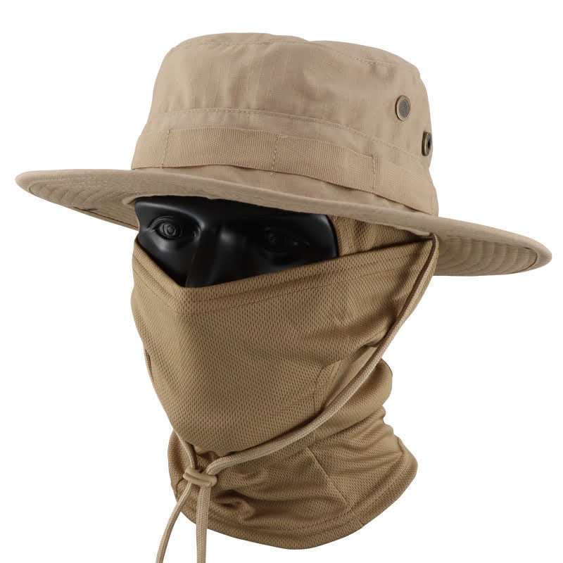 2 Stück Herren Kopfbedeckung Gesichtsmaske Camouflage Taktischer Eimerhut