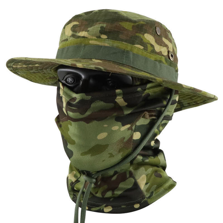 2 Stück Herren Kopfbedeckung Gesichtsmaske Camouflage Taktischer Eimerhut