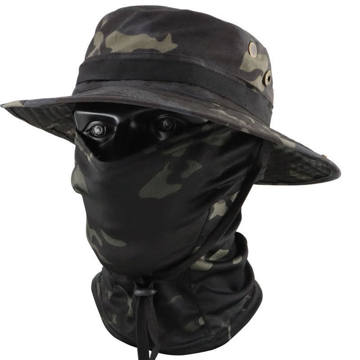 2 Stück Herren Kopfbedeckung Gesichtsmaske Camouflage Taktischer Eimerhut - Stil Nr. 2 - Verstellbar (22 7/8"-24 1/2") - image 6