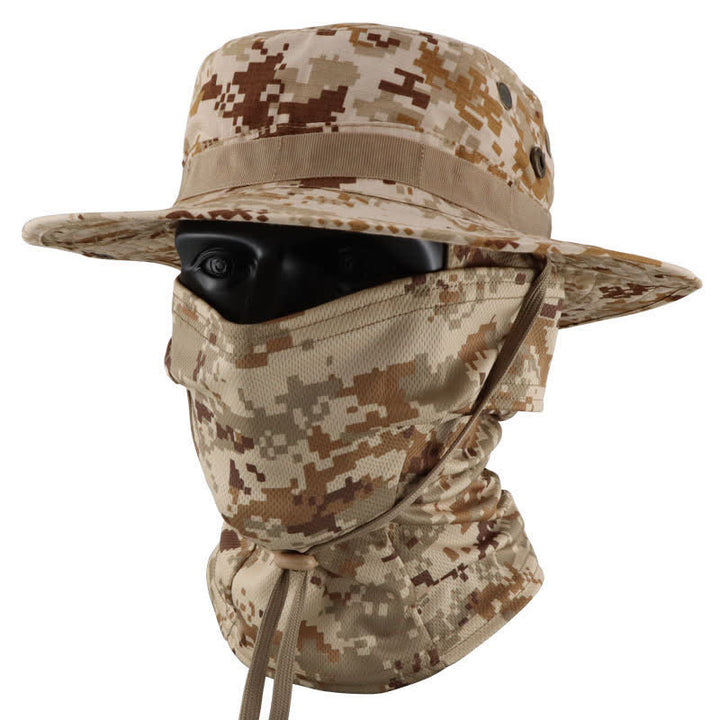 2 Stück Herren Kopfbedeckung Gesichtsmaske Camouflage Taktischer Eimerhut