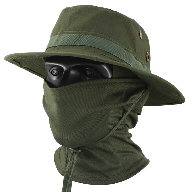 2 Stück Herren Kopfbedeckung Gesichtsmaske Camouflage Taktischer Eimerhut