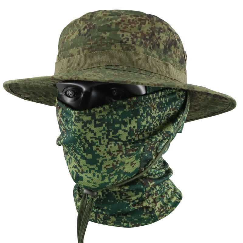2 Stück Herren Kopfbedeckung Gesichtsmaske Camouflage Taktischer Eimerhut